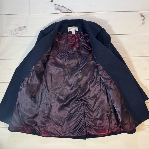 Vintage Wool Womens Navy Peabody House Peacoat Gold Button Size 3/4 - Picture 9 of 15